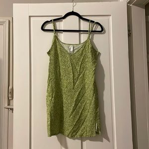 RVCA green floral mini sundress